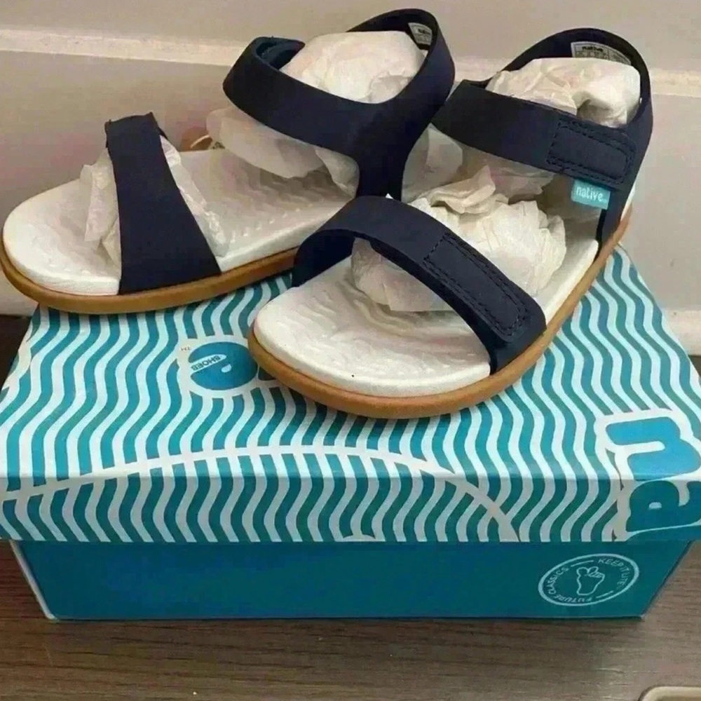 Native Navy Blue Kids Sandals